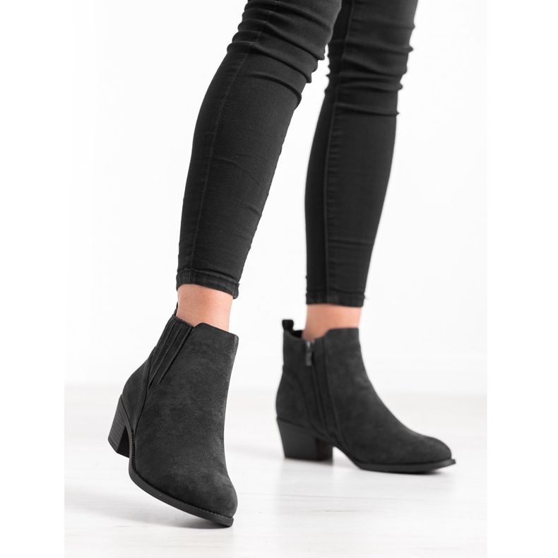 Camo Warm Suede Booties black 2