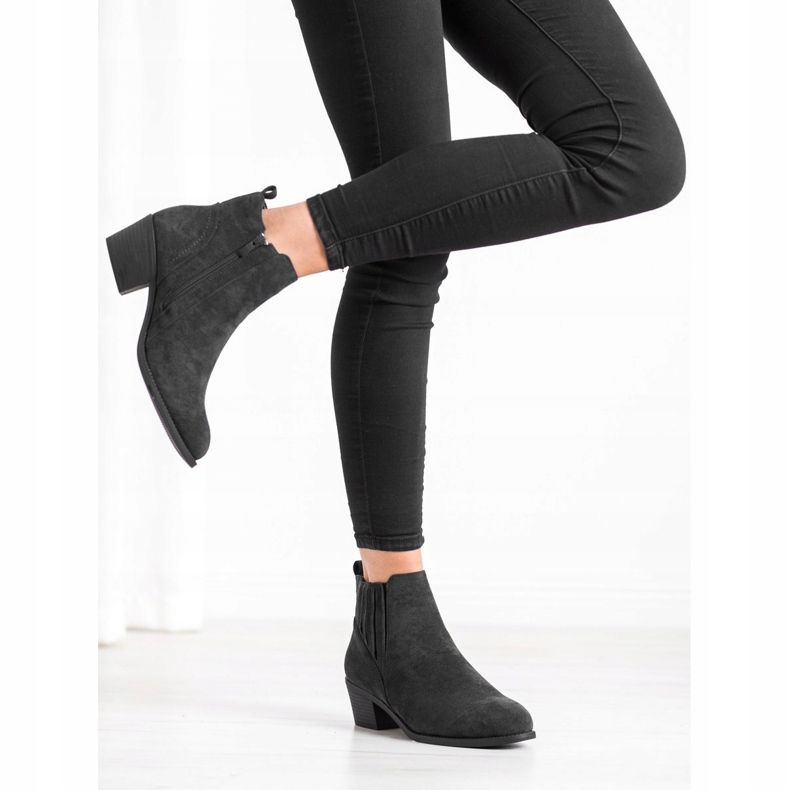 Camo Warm Suede Booties black 1