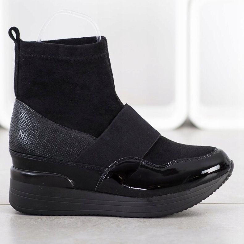 SHELOVET Fashion slip-on boots black 1