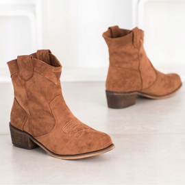 Queentina The comfort of a cowboy boots with insulation brown 2