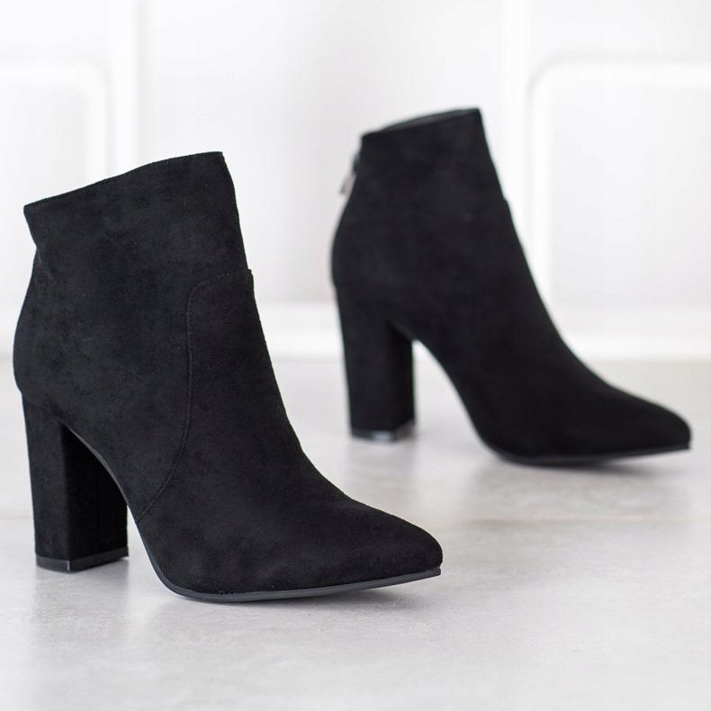 SHELOVET Asymmetrical Black Boots 1