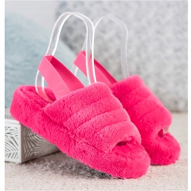 Seastar Warm Slippers With Fur pink 1