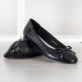 Goodin Black Snake Print Ballerina 1