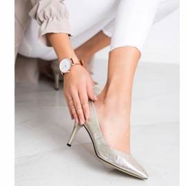 Goodin Stylish high heels beige golden 1 Goodin Stylish high heels beige golden 1