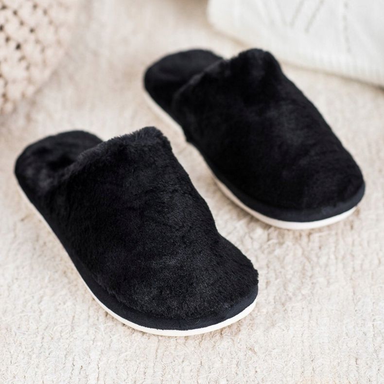 Bona Fur Slippers black 1