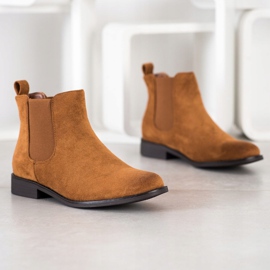 Ideal Shoes Suede Chelsea boots brown 1 Ideal Shoes Suede Chelsea boots brown 1