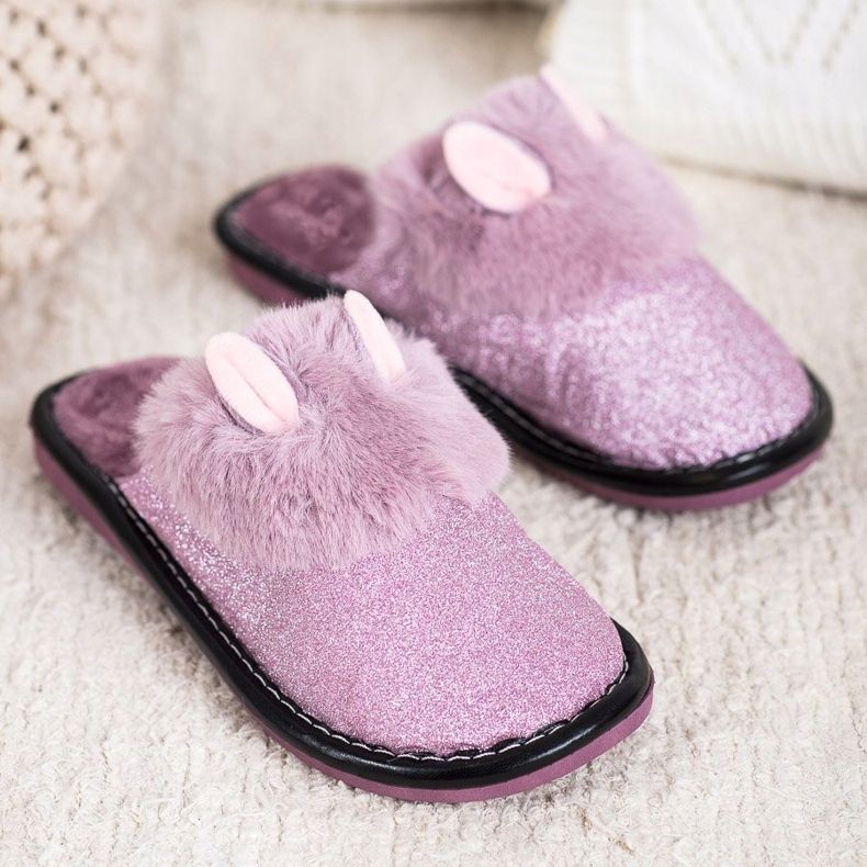 Bona Glitter Slippers With Damage purple 1