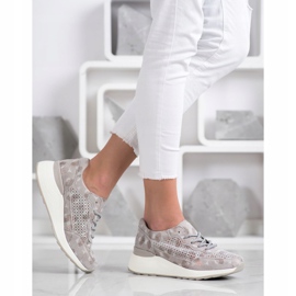 Goodin Stylish Leather Sneakers beige brown golden 1 Goodin Stylish Leather Sneakers beige brown golden 1