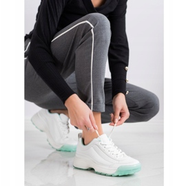 Kylie Fashionable Sneakers white green 1