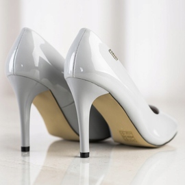 Goodin Lacquered pumps grey 1