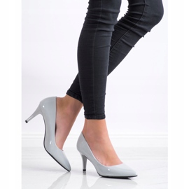 Goodin Classic lacquered pumps grey 1
