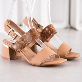 Kylie Fashionable Sandals On A Bar brown 2 Kylie Fashionable Sandals On A Bar brown 2