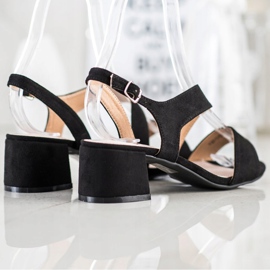 Kylie Black Sandals On Low Bar 1