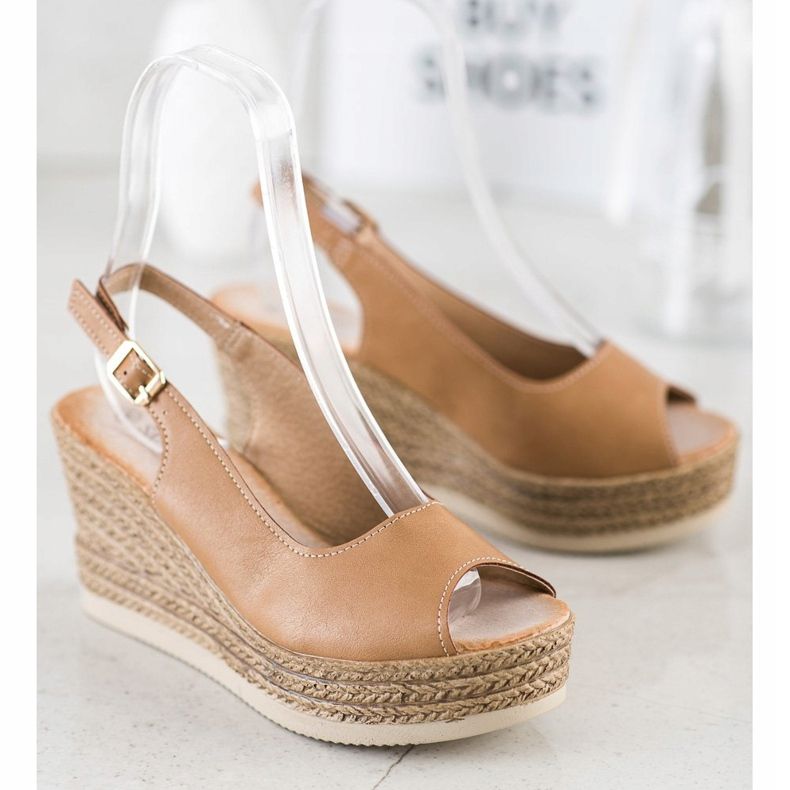 Sabatina Light Wedge Sandals brown 1