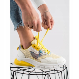 SHELOVET Fashionable Sneakers white multicolored yellow 1