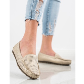 Kylie Casual openwork loafers beige 1