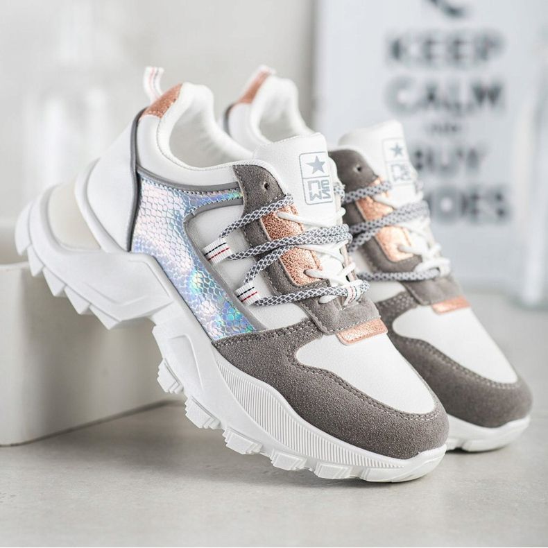 SHELOVET Stylish Sneakers white multicolored 2