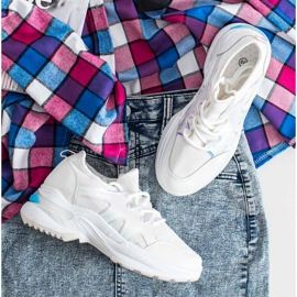 SHELOVET Spring Sneakers With Holo Effect white 1