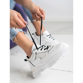 SHELOVET Comfortable White Sneakers 1
