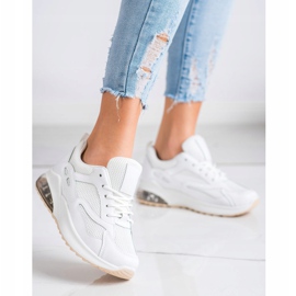 SHELOVET White Sneakers With Mesh 1
