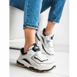 Ideal Shoes Sneakers With Glitter Insert white 1