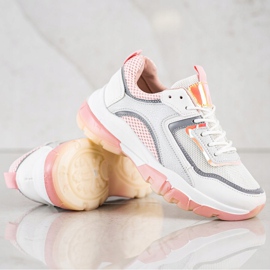 Ideal Shoes Sneakers With Glitter Insert white 1