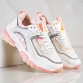 Ideal Shoes Sneakers With Glitter Insert white 2