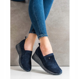 Filippo Leather brocade shoes navy blue 2