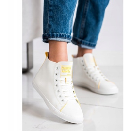 Ideal Shoes High Fashion Sports Shoes Sneakers white 2