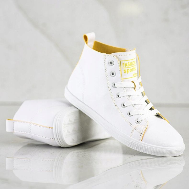 Ideal Shoes High Fashion Sports Shoes Sneakers white 1