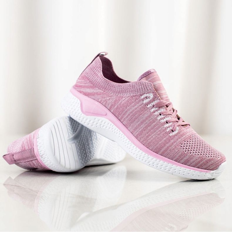 SHELOVET Lace-up Sports Shoes pink 1 SHELOVET Lace-up Sports Shoes pink 1