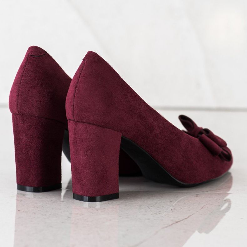 Burgundy Pumps With A VINCEZA Bow red multicolored 1