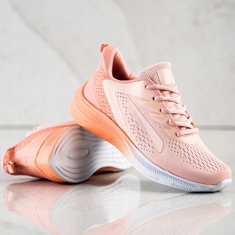 Bona Openwork Sneakers For Spring orange pink 1