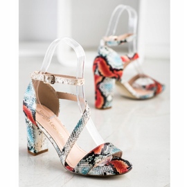 Snake Print Sergio Leone Sandals multicolored 1