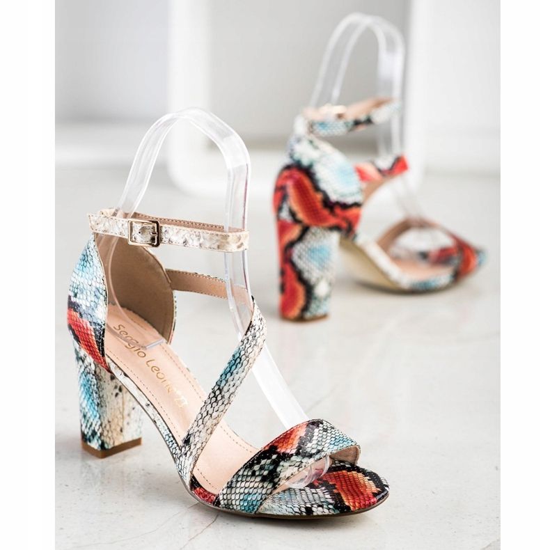 Snake Print Sergio Leone Sandals multicolored 1
