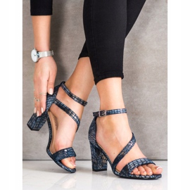 Snake Print Sergio Leone Sandals blue 2