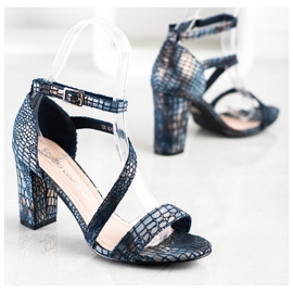 Snake Print Sergio Leone Sandals blue 1