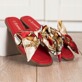 Seastar Elegant Slippers With A Decorative Bow red 2