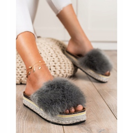 Seastar Fashionable Slippers On A Decorative Platform grey 1
