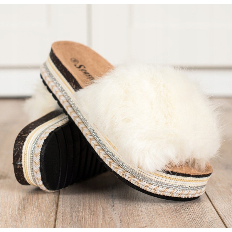 Seastar Fashionable Slippers On A Decorative Platform white 1