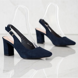 Pumps With an Open Heel by Sergio Leone blue 1