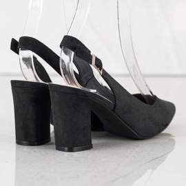 Pumps with an open heel by Sergio Leone black 1