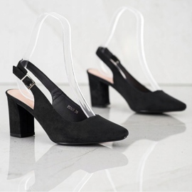 Pumps with an open heel by Sergio Leone black 2