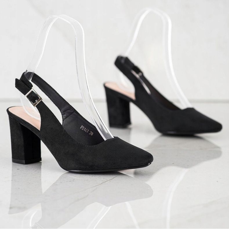 Pumps with an open heel by Sergio Leone black 2