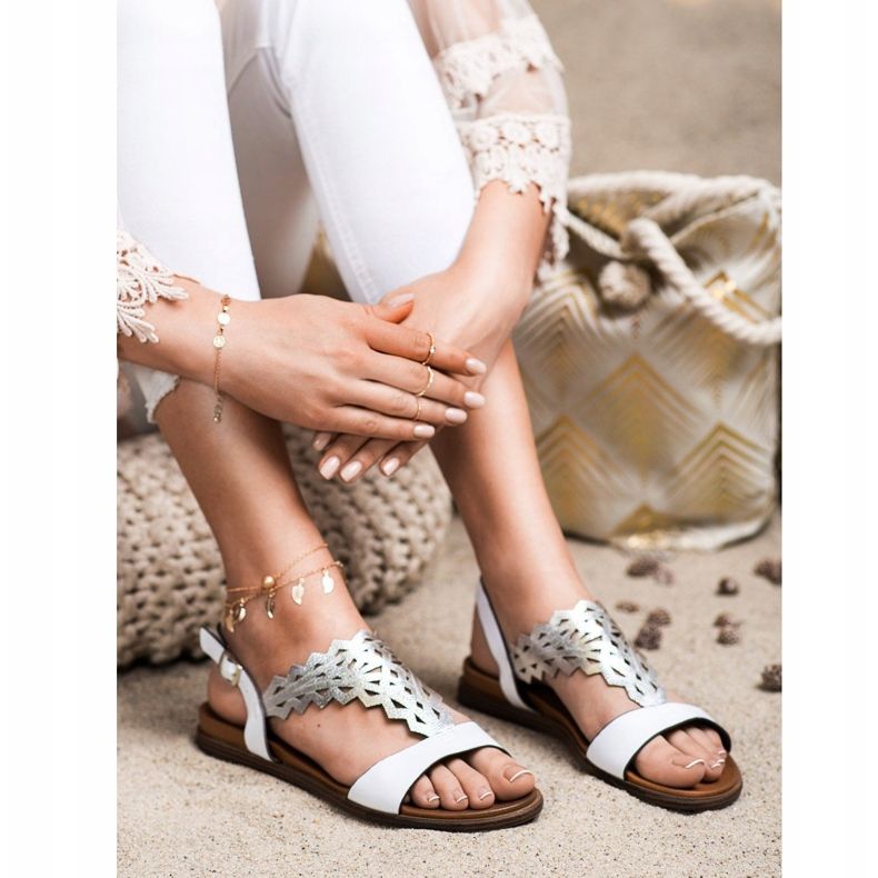 Fashionable Sergio Leone sandals white 1