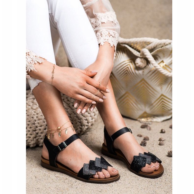 Stylish Sergio Leone sandals black 1
