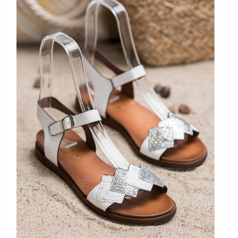 Stylish Sergio Leone sandals white 1