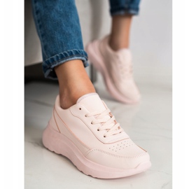 SHELOVET Classic Eco Leather Sneakers pink 2