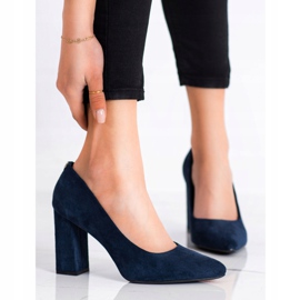 Classic Sergio Leone pumps navy blue 2