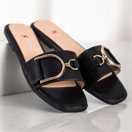 Seastar Elegant Slippers With Ornament black 1